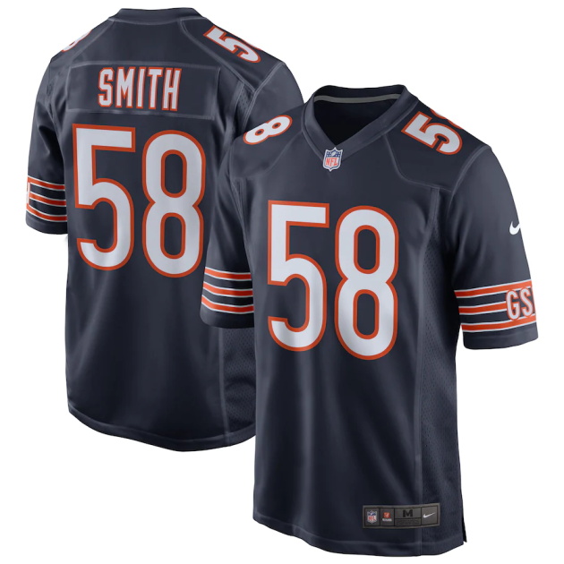 mens nike roquan smith navy chicago bears game jersey